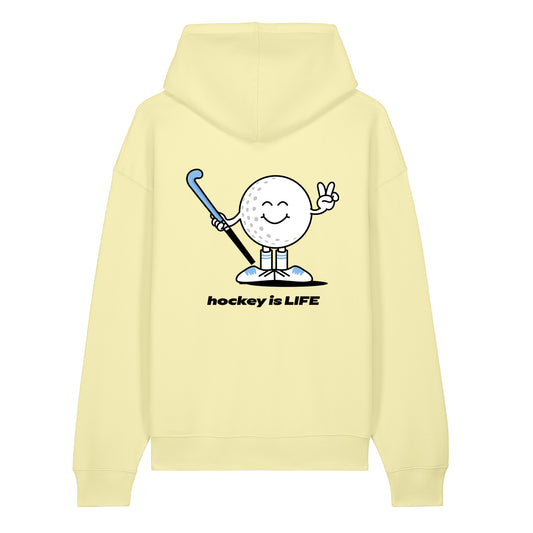 'hockey is life' relaxed fit hoodie